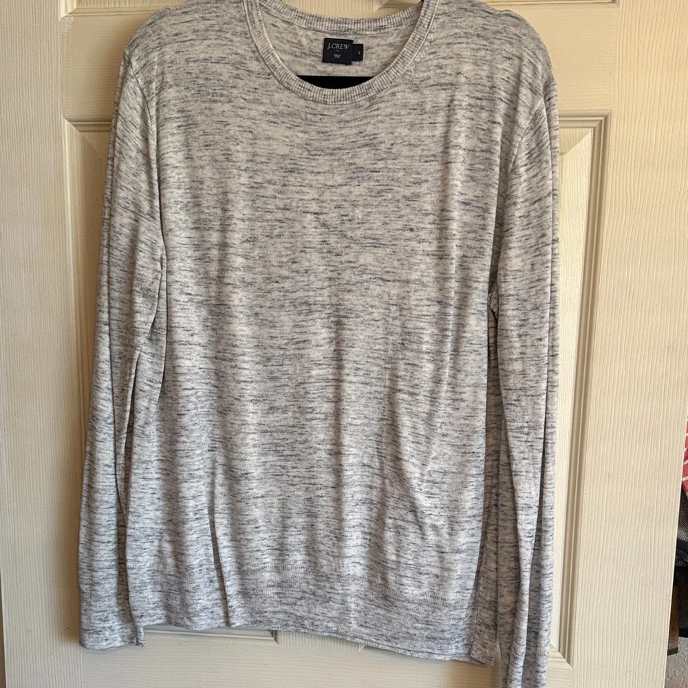 J. Crew Heathered Blue/Gray Long Sleeve Top - Picture 1 of 5